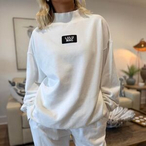 NWT lulu mac white mock neck